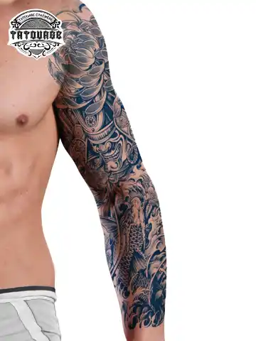 Tatouage éphémère bras japonais