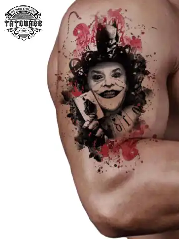tatouage ephemere bras joker photo Tatouage éphémère bras joker