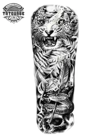 tatouage ephemere bras jungle Tatouage éphémère bras jungle