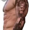 tatouage ephemere bras lion photo Tatouage éphémère bras lion