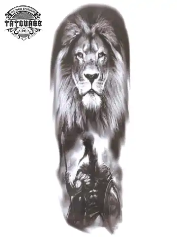 tatouage ephemere bras lion Tatouage éphémère bras lion