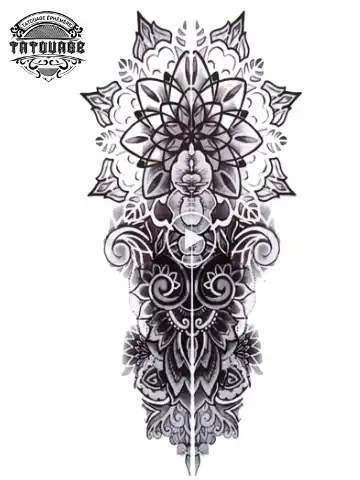 Tatouage éphémère bras mandala homme