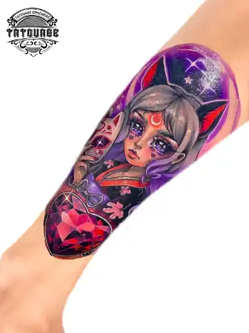 tatouage ephemere bras manga photo Tatouage éphémère bras manga