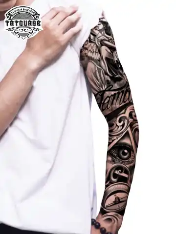 tatouage ephemere bras oeil photo Tatouage éphémère bras œil