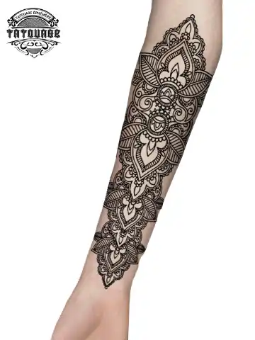 Tatouage éphémère bras ornemental