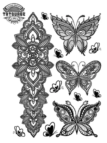 Tatouage éphémère bras ornemental