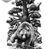 Tatouage éphémère bras ours