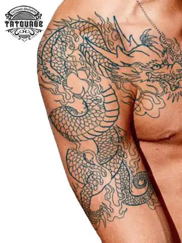 tatouage ephemere bras pec photo Tatouage éphémère bras pec