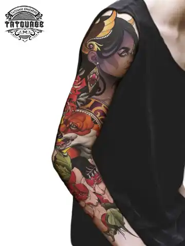 tatouage ephemere bras renard photo Tatouage éphémère bras renard