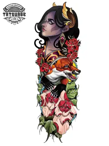 tatouage ephemere bras renard Tatouage éphémère bras renard