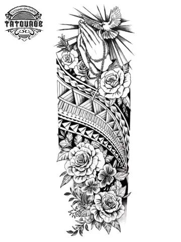 tatouage ephemere bras rose homme Tatouage éphémère bras rose homme