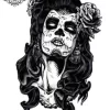 tatouage ephemere bras santa muerte Tatouage éphémère bras santa muerte