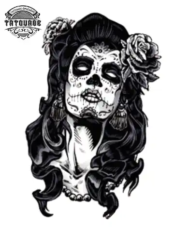 tatouage ephemere bras santa muerte Tatouage éphémère bras santa muerte