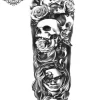 Tatouage éphémère bras squelette