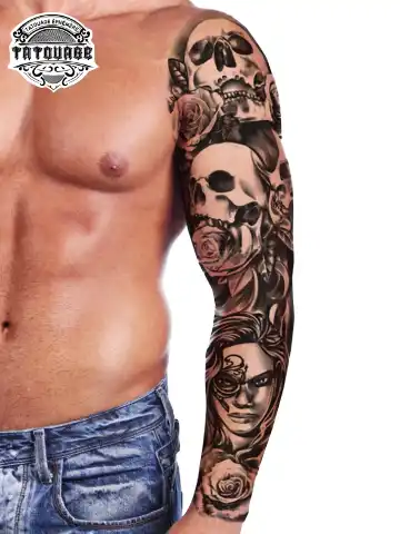 tatouage ephemere bras squelette photo Tatouage éphémère bras squelette