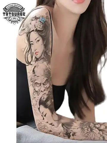tatouage ephemere bras style japonais photo Tatouage éphémère bras style japonais