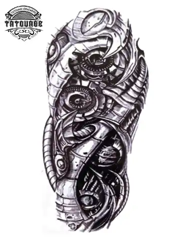 Tatouage éphémère bras terminator