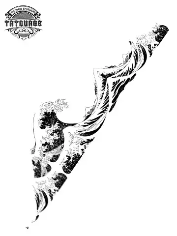 tatouage ephemere bras vague Tatouage éphémère bras vague