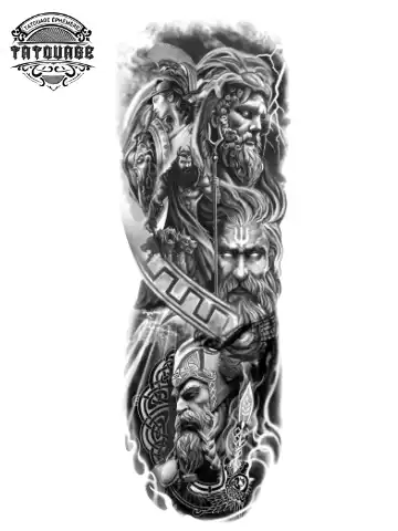 tatouage ephemere bras viking Tatouage éphémère bras viking