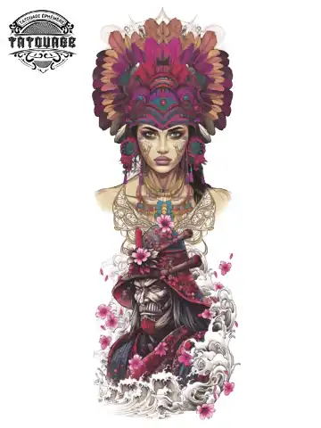 Tatouage éphémère bras visage femme