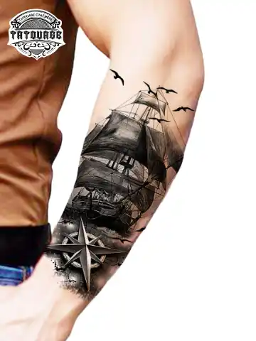 tatouage ephemere bras voyage photo Tatouage éphémère bras voyage