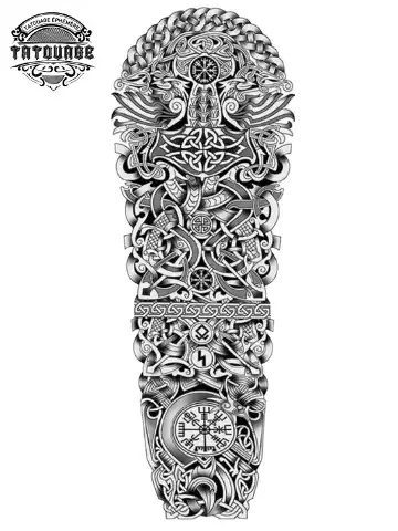 Tatouage éphémère celtique bras complet