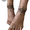 tatouage ephemere cheville arabesque fleur photo Tatouage éphémère cheville arabesque fleur