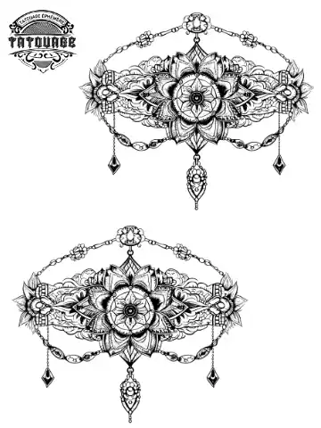 tatouage ephemere cheville arabesque fleur Tatouage éphémère cheville arabesque fleur