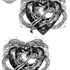 tatouage ephemere cheville avec coeur Tatouage éphémère cheville avec coeur
