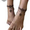 tatouage ephemere cheville bijoux photo Tatouage éphémère cheville bijoux