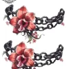 Tatouage éphémère cheville bracelet fleur
