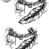 tatouage ephemere cheville bracelet plume Tatouage éphémère cheville bracelet plume