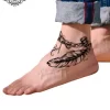 tatouage ephemere cheville bracelet plume photo Tatouage éphémère cheville bracelet plume