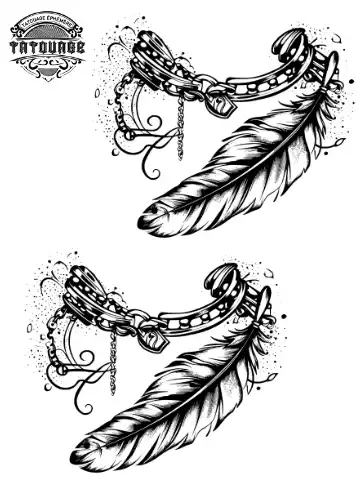 tatouage ephemere cheville bracelet plume Tatouage éphémère cheville bracelet plume