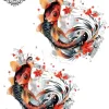 Tatouage éphémère cheville carpe koi