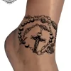 Tatouage éphémère cheville chapelet