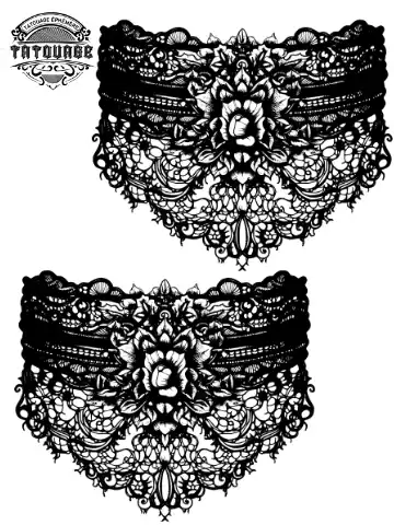 tatouage ephemere cheville dentelle Tatouage éphémère cheville dentelle