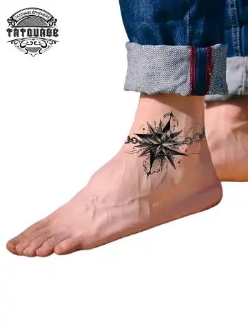 Tatouage éphémère cheville étoile