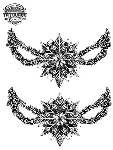 tatouage ephemere cheville flocon de neige Tatouage éphémère cheville flocon de neige