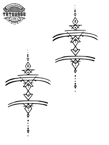 Tatouage éphémère cheville géométrique