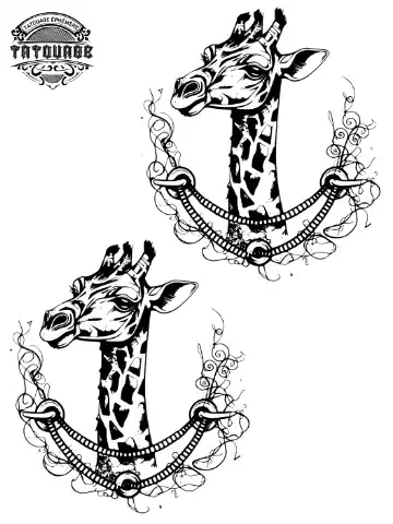 tatouage ephemere cheville girafe Tatouage éphémère cheville girafe