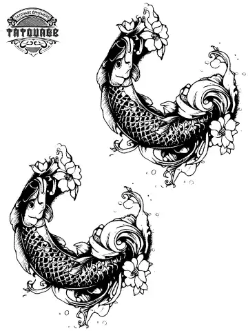 Tatouage éphémère cheville japonais