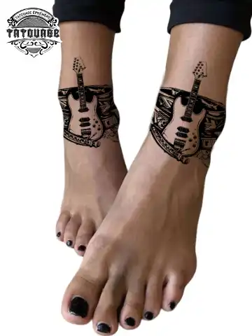 tatouage ephemere cheville jazz photo Tatouage éphémère cheville jazz