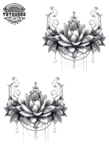 tatouage ephemere cheville lotus Tatouage éphémère cheville lotus