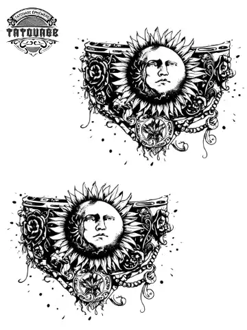 Tatouage éphémère cheville lune