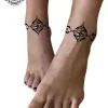 tatouage ephemere cheville minimaliste photo Tatouage éphémère cheville minimaliste
