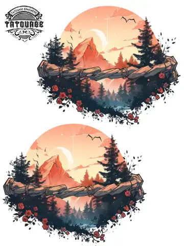 tatouage ephemere cheville montagne Tatouage éphémère cheville montagne