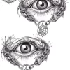 tatouage ephemere cheville oeil Tatouage éphémère cheville œil
