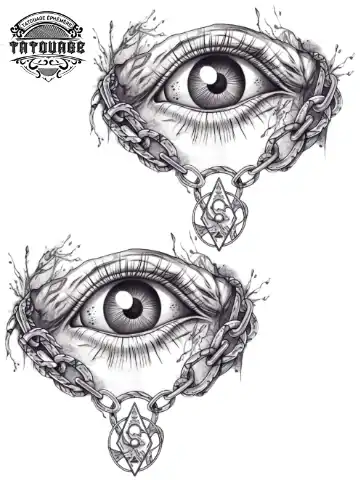 tatouage ephemere cheville oeil Tatouage éphémère cheville œil