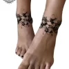 tatouage ephemere cheville orchidee photo Tatouage éphémère cheville orchidée